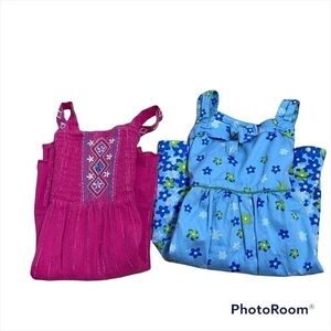 Dress Bundle 3T Girls Blue Floral Pink Boho Babies R US Youngland Tiered Casual